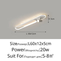 Minimalist LED Ceiling Lights With Spotlights Track Lights   Bedroom Lobby Dining Room Hall Corridor Long Strip Ceiling Lamps