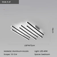 Modern Nordic  LED Ceiling Lamps For Living Dining Room With Remote Control Black Lights Office Bedroom Decor Square Chandeliers