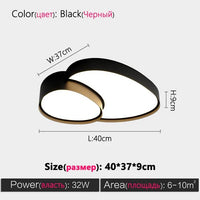 Modern simple nordic ceiling lights bedroom dining room lamps black white Living room lamp LED lamp home decorative lamp