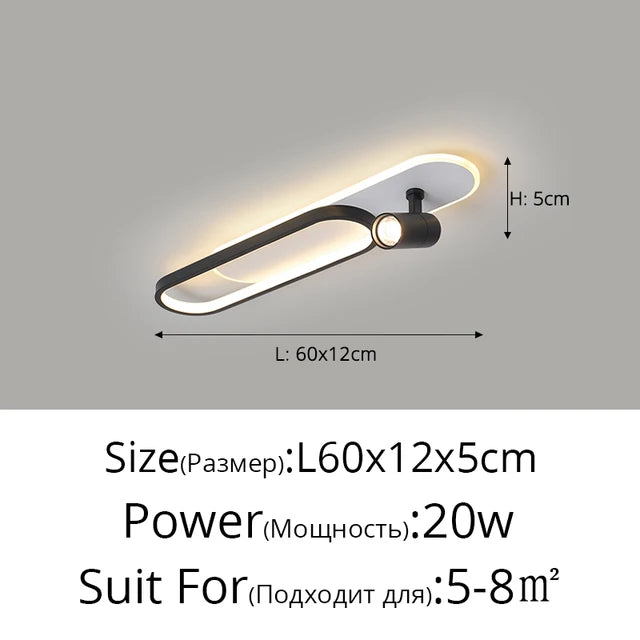 Minimalist LED Ceiling Lights With Spotlights Track Lights   Bedroom Lobby Dining Room Hall Corridor Long Strip Ceiling Lamps