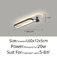 Minimalist LED Ceiling Lights With Spotlights Track Lights   Bedroom Lobby Dining Room Hall Corridor Long Strip Ceiling Lamps