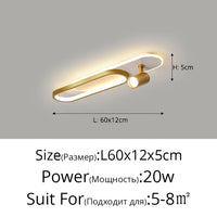 Minimalist LED Ceiling Lights With Spotlights Track Lights   Bedroom Lobby Dining Room Hall Corridor Long Strip Ceiling Lamps