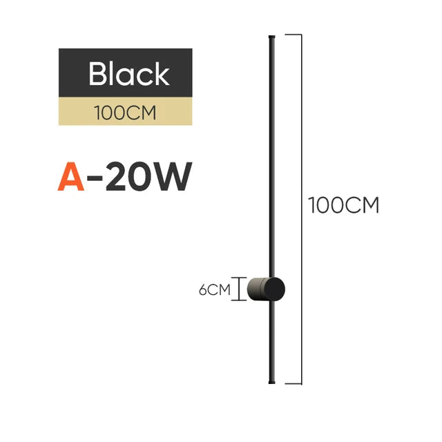 Modern LED Wall Lamp 350°Rotation Long Wall Light For Home Bedroom Stairs Living Room Sofa Background Lighting Decoration Lamp
