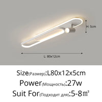 Minimalist LED Ceiling Lights With Spotlights Track Lights   Bedroom Lobby Dining Room Hall Corridor Long Strip Ceiling Lamps