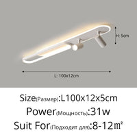Minimalist LED Ceiling Lights With Spotlights Track Lights   Bedroom Lobby Dining Room Hall Corridor Long Strip Ceiling Lamps