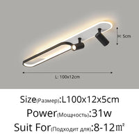 Minimalist LED Ceiling Lights With Spotlights Track Lights   Bedroom Lobby Dining Room Hall Corridor Long Strip Ceiling Lamps