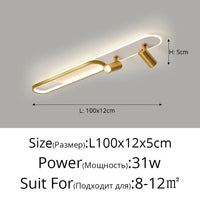 Minimalist LED Ceiling Lights With Spotlights Track Lights   Bedroom Lobby Dining Room Hall Corridor Long Strip Ceiling Lamps