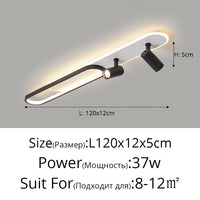 Minimalist LED Ceiling Lights With Spotlights Track Lights   Bedroom Lobby Dining Room Hall Corridor Long Strip Ceiling Lamps