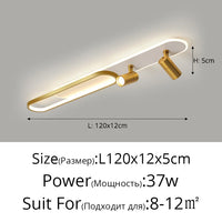 Minimalist LED Ceiling Lights With Spotlights Track Lights   Bedroom Lobby Dining Room Hall Corridor Long Strip Ceiling Lamps