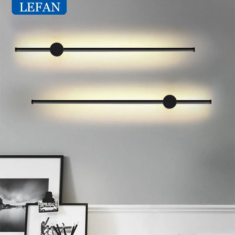 Modern LED Wall Lamp 350°Rotation Long Wall Light For Home Bedroom Stairs Living Room Sofa Background Lighting Decoration Lamp