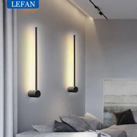 Modern LED Wall Lamp 350°Rotation Long Wall Light For Home Bedroom Stairs Living Room Sofa Background Lighting Decoration Lamp