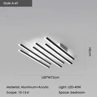Modern Nordic  LED Ceiling Lamps For Living Dining Room With Remote Control Black Lights Office Bedroom Decor Square Chandeliers
