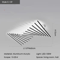 Modern Nordic  LED Ceiling Lamps For Living Dining Room With Remote Control Black Lights Office Bedroom Decor Square Chandeliers