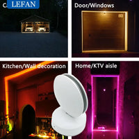 LED Wall Lamp Windows Sill Lights Warm Cold Red Green Blue Pink RGB Home Door frame Corridor Balcony Garage Hotel Lighting